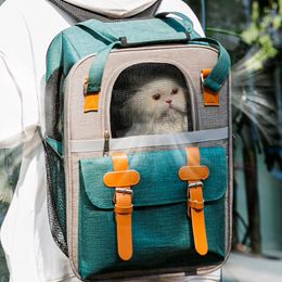 Cat Carriers Pet Carrier Bag Backpack Portable Travel Breathable Universal Large-capacity