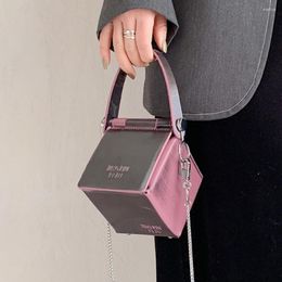 Evening Bags Mini Box Bag Square Tote 2023 Spring High-quality PVC Women's Designer Handbag Shoulder Messenger Purse