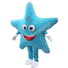 Super Cute Mascot Starfish Sea Star Mascot Costumes Animated theme Cartoon mascot Character Halloween Carnival party Costume