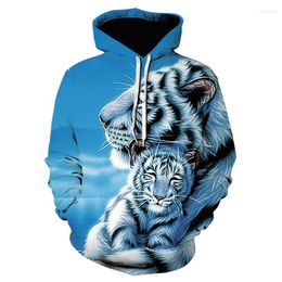 Men's Hoodies Latest Autumn Winter Fashion Tiger Printing 2023 Men Handsome Leisure Trend Upper Outer Garment