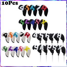 Other Golf Products 10PCS Golf Iron Covers Full Set Golf Iron Head Cover 4 5 6 7 8 9 P A S X Golf Club Iron Headcovers Protector Protective Cover 230311