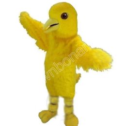 Adult size Long Hair Canary Mascot Costumes Cartoon Character Outfit Suit Xmas Outdoor Party Outfit Adult Size Promotional Advertising Clothings