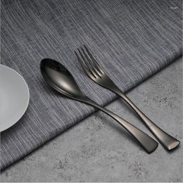 Dinnerware Sets Black Cutlery Set Top Quality Stainless Steel Western Tableware Fork Steak Knife Breakfast Borden 2 Pieces