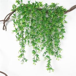 Decorative Flowers Artificial Willow Vine Simulation Green Leaf DIY Decoration Rattan Classic Leaves Home Fake Foliage Plastic Plants