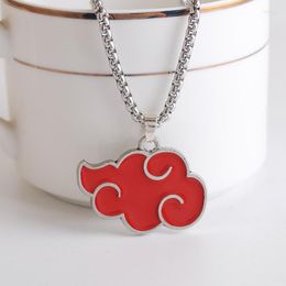 Pendant Necklaces Red Auspicious Cloud Long Necklace For Women Anime Accessories Itachi Titanium Jewelry Cartoon Men's Neck Chains Gift