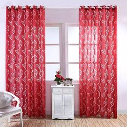 Curtain 1 Pair Embroidery Tulle Window Sheer For Kitchen Living Room Scarf Valance Modern Bedroom Livingroom