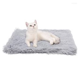 Cat Beds 1 Piece Pet Blanket Soft Double-Layer Puppy Kitten Bed Winter Warm Sleeping Blankets Cute Cats Mats Supplies