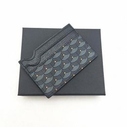 Mode Männer Frauen hochwertige Kreditkartenhalter klassische Herren Mini Bankkarte Halter kleiner Geldbörse Schlanke echte Lederbrieftaschen WTIH 286G