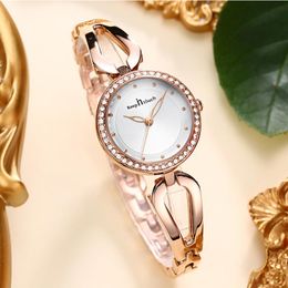 Wristwatches Fashion Rhinestone Bracelet Wristwatch Women Watch Small Quartz Diamond For Montre FemmeWristwatches WristwatchesWristwatches W