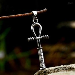 Pendant Necklaces Egyptian Ankh Crucifix Pendants Stainless Steel Symbol Of Life Cross Amulet Prayer Gifts Jewelry Wholesale