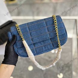 Fashion Denim Chain Trend Underarm Bag Summer Colors Luxury Handbags Crossbody Bags For Women Female Shopping Purses 230310