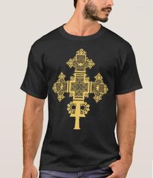 Men's T Shirts Traditional Ethiopian Orthodox Cross Printed T-Shirt. Summer Cotton Short Sleeve O-Neck Mens Shirt S-3XL