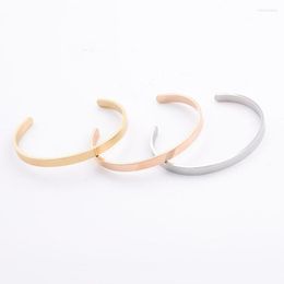 Bangle Stainless Steel Metal Stamping C Open Cuff For Engrave DIY 65mm Mirror Polished Wholesale 5pcs