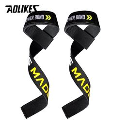 Elbow Knee Pads AOLIKES 1 Pair Weightlifting Wristband Sport Professional Training Hand Bands Wrist Support Straps Wraps Guards For Gym Fitness 230311