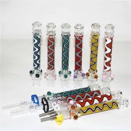 Hookah Bong Nectar Pipe Kit with 10mm quartz tip Titanium nail smoking accessory dab rig glass pipes Hookahs