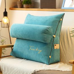Cushion/Decorative Pillow Cojines Decorativos Sofa Soft Office Chair Cushions Throw Pillows Solid Embroidered Triangle Seat Cushion 230311