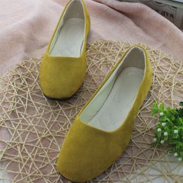 2023 New Fashion Square Slippers Head Single Shoes comfort Flat Women's Suede Shallow Mouth Single Shoes Women's Shoes 07