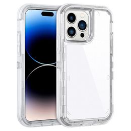 Transparent Armour Defender Phone Cases For iPhone 15 11 13 12 14 Pro Max Three Layer Clear Heavy Duty Protective Shockproof Cover Fit 15 14Plus 13Mini XR 8Plus SE