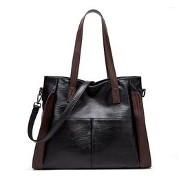 Evening Bags Large Capacity Soft PU Leather Handbags For Women Luxury Satchel Handbag And Purse Crossbody Shoulder Bag Female Retro Tote