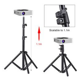 Universal Projector Tripod Stand Stretchable 40-110cm Projector Bracket Aluminium Alloy Material Portable Adjustable Holder