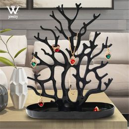 Jewellery Boxes WE Black White Coral Earrings Necklace Ring Pendant Bracelet Jewellery Cases Display Stand Tray Tree Storage Jewellery Women Gifts 230310