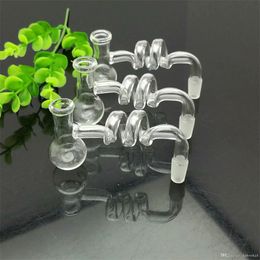 Smoking Pipes Transparent Spiral T-shaped Pot Glass Bongs Glass