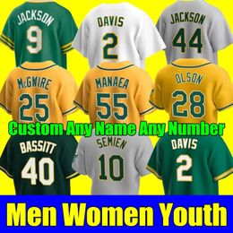 Genähte Baseball-Trikots, individuelles Sean Murphy-Trikot, Andrus Lowrie, Khris, Davis, Reggie Jackson, Jonah Bride, Seth Brown, Skye Bolt A