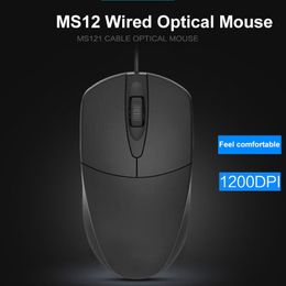 MS121 USB Wired Mouse 1200DP Ergonomic Laptop PC Computer Mechanical Keyboards Gaming Mouse Home Office Business Comfortable