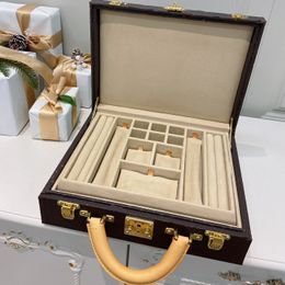 Jewelry vanity Bag Organizer Keepsake Treasure Bracelet Brooch Casket Pin box Wtach Case 20076