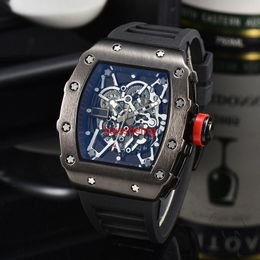 2023 Reloj Hombre wine cask type silicone waterproof luminous quartz watch men's fashion business watches rmquartz watches