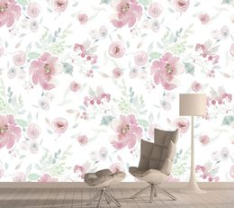 Wallpapers 3d Po Wall Papers Home Decor Wallpaper For Living Room Girls Bedroom Pink Rose Floral Nature Walls Murals Rolls