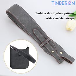 Bag Parts Accessories TINBERON Handbag Accessories Bag Strap Belt Women Bag With Short Handles Leather No Hook Shoulder Strap Orange Bucket Bag Part 230311