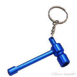 Metal pendant, pipe, creative fashion, mini key chain, pipe, aluminum pipe.