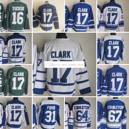 1917-1999 Movie Retro CCM Hockey Jersey Embroidery 17 WayneSimmonds 16 DarcyTucker 31 GrantFuhr 64Stanleycup Vintage Jerseys White Blue Green