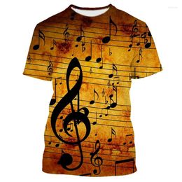 Men's T Shirts Jumeast Y2k Men Women 3D Printed T-Shirt Hip Hop Piano Guitar Music Short Sleeve Shirt Sport Pullover Tops Tees