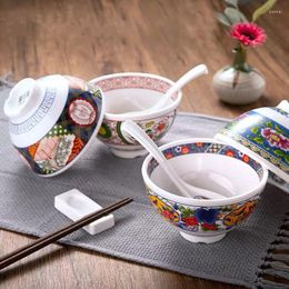 Bowls Small Imitation Porcelain Rice Bowl Mixed El Restaurant Soup Thickened Fall-resistant Porridge