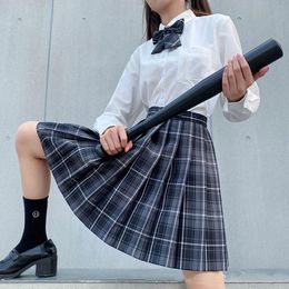 Clothing Sets School Student Long Sleeves Uniform Full Set Girl Jk Japanese Seifuku Sailor Dress High Waist Pleated Skirt Cosplay Schoolgirl