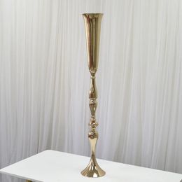55cm/65cm/75cm/85cm/88cm/110cm/120cm)Wedding Event Decoration Metal Gold Silver Color Flower Vases Wholesale Unique Vase For Flowers Centerpieces imke646
