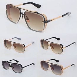 MACH SIX LIMITED EDITION Metall-Sonnenbrille für Damen, Herren, groß, quadratisch, Luxus-Brille, Vintage-Stil, für Herren und Damen, klassischer Promi-Stil, Brillen-Designer-Sonnenbrille