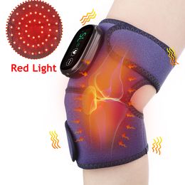 Leg Massagers Electric Knee Pad Massage Red Light Heating Therapy Massager for Shoulder Elbow Leg Joint Relieve Pain Thermal Wrap Knee Brace 230310