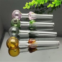 Smoking Pipes Europe and Americaglass pipe bubbler smoking pipe water Glass bong Hot pot with colorful leaves and glass bubbles
