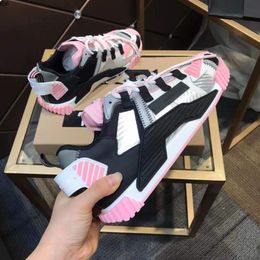 Fashion Best Top Quality real leather Handmade Multicolor Gradient Technical sneakers men women famous shoes Trainers size35-46 M KJK rh6000002