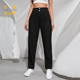 Women's Jeans Plus Size Jeans for Women White Curve Jeans 120kgs Women Elastic Waist High Waist Harem Lady Pants Black 8XL 175CMS Mom Jeans 230311