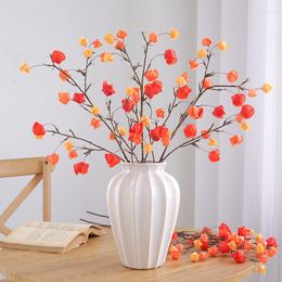 Decorative Flowers 4pcs Simulation Berry Fruit Branch Artificial Flower Layout Setting Decoration Bouquet Arrangement Flores Home