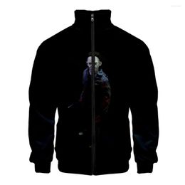 Men's Hoodies Selling Streetwear Casual Sportswear Print Fashion Stand Collar 3D Hoodie Zipper Custom Jacket Full Round Sleeve Regular