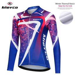 Racing Jackets Thermal Fleece Cycling Clothing Man Pro Team Jersey Reflective Bicycle Mountain Bike