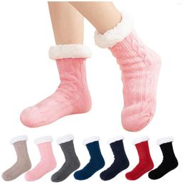 Women Socks Winter Soft Sock Non Slip For Warm Thickened Home Slipper Cute Scok