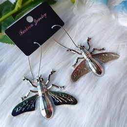 Dangle Earrings Big Silver Colour Jewellery Insect Pendant Fashion Girlfriend Gift Classics Eardrop Novelty 2023 Beautiful