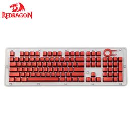 n 104 Backlit Red Electroplate Pudding Keycap Set with Puller for DIY Cherry MX RGB Mechanical Keyboard