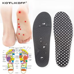 Shoe Parts Accessories KOTLIKOFF Durable Magnetic Acupressure Insoles Arch Support Magnet Physiotherapy Foot Health Pads for Shoes Relieving Pressure 230311